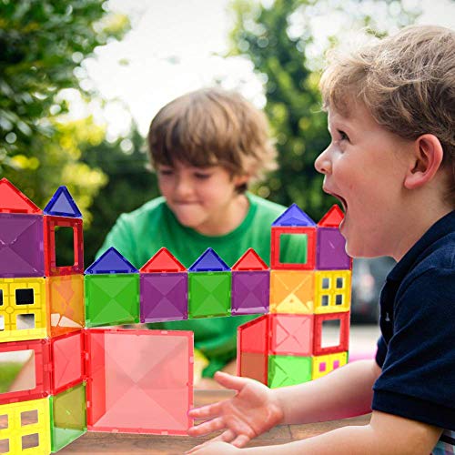 Desire Deluxe Ensemble de Blocs et Briques Magnétiques de Construction - Jouet éducatif pour Enfants, Filles et garçons 3, 4, 5, 6, 7 Ans - Jeux d'apprentissage de Construction 57 pièces