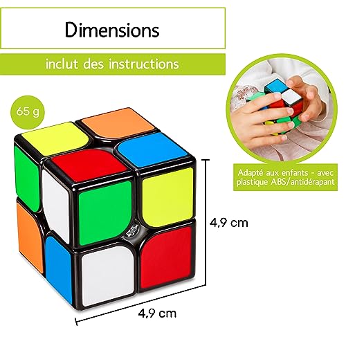 CUBIDI® Originale Cube Magique 2x2x2 - Type Los Angeles | Speedcube de Vitesse avec Caractéristiques de Rotation Optimisées - Classique Jouet 2x2 | Le Puzzle 3D Casse Tete pour Adulte et Enfant