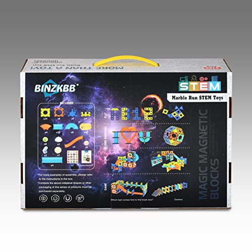 BINZKBB Blocs de Construction Magnétiques Enfants Jouet - 110 pièces 3D Jeux de Construction Éducatifs Aimanté Enfants Lumineux - Cadeaux de Créatif pour Enfants,Garçons et Filles de 3 4 5 6 7 8 Ans+