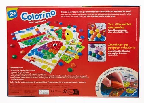 Ravensburger - Jeu Educatif - Colorino - Jeu d'apprentissage des couleurs et manipulation - Motricité et créativité - A partir de 2 ans - 24011 - version française