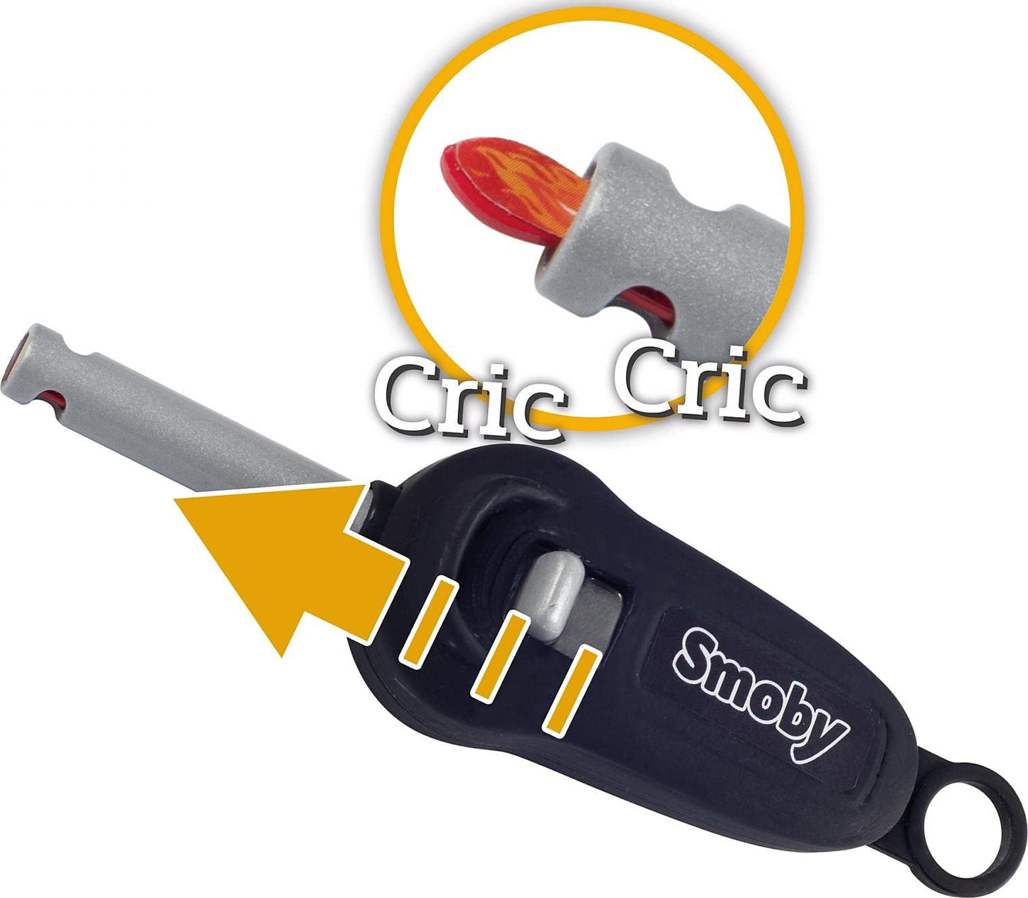 Smoby Barbecue Grill - 18 Accessoires - Flammes Magiques Rétractables - Jouet d'Imitation pour Enfant