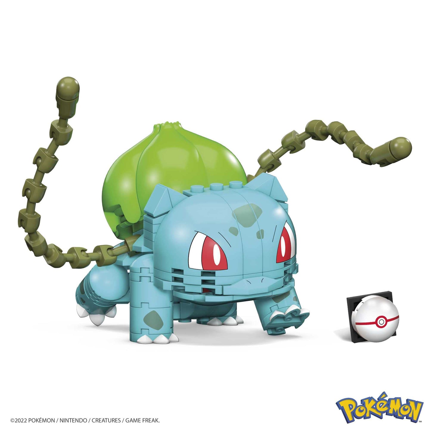 MEGA Construx Pokemon Pikachu à Construire, Jeu de Briques de Construction, 211 pièces & Pokémon Figurine Action Bulbizarre 12 cm, Jeu De Briques De Construction pour Enfants Et Adulte