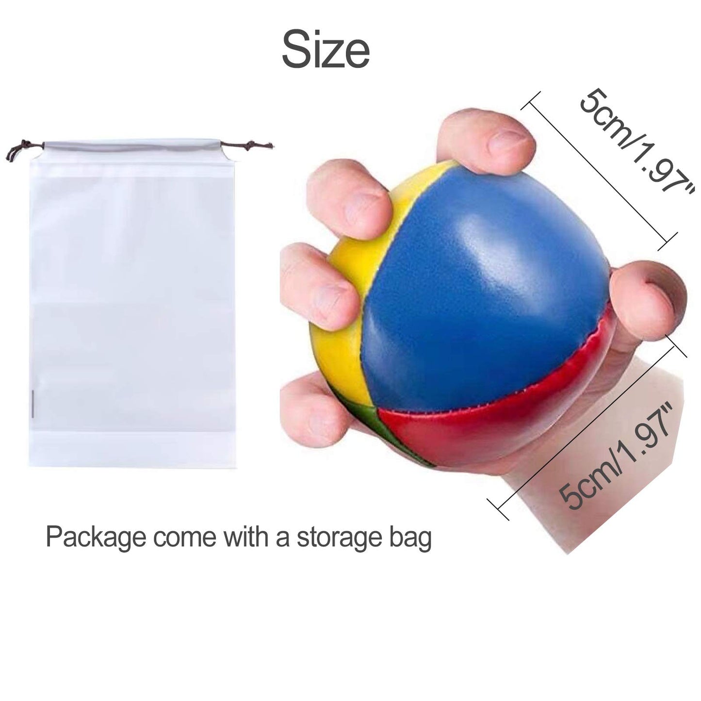 Coriver 15Pcs Ensemble de Balles de Jonglage, Jeux de Balle pour Enfants Jeux de Balle de Cirque Clown Boules de Jongle Colorées pour Adultes Enfants Débutants Jouet de Plein Air avec sac de rangement