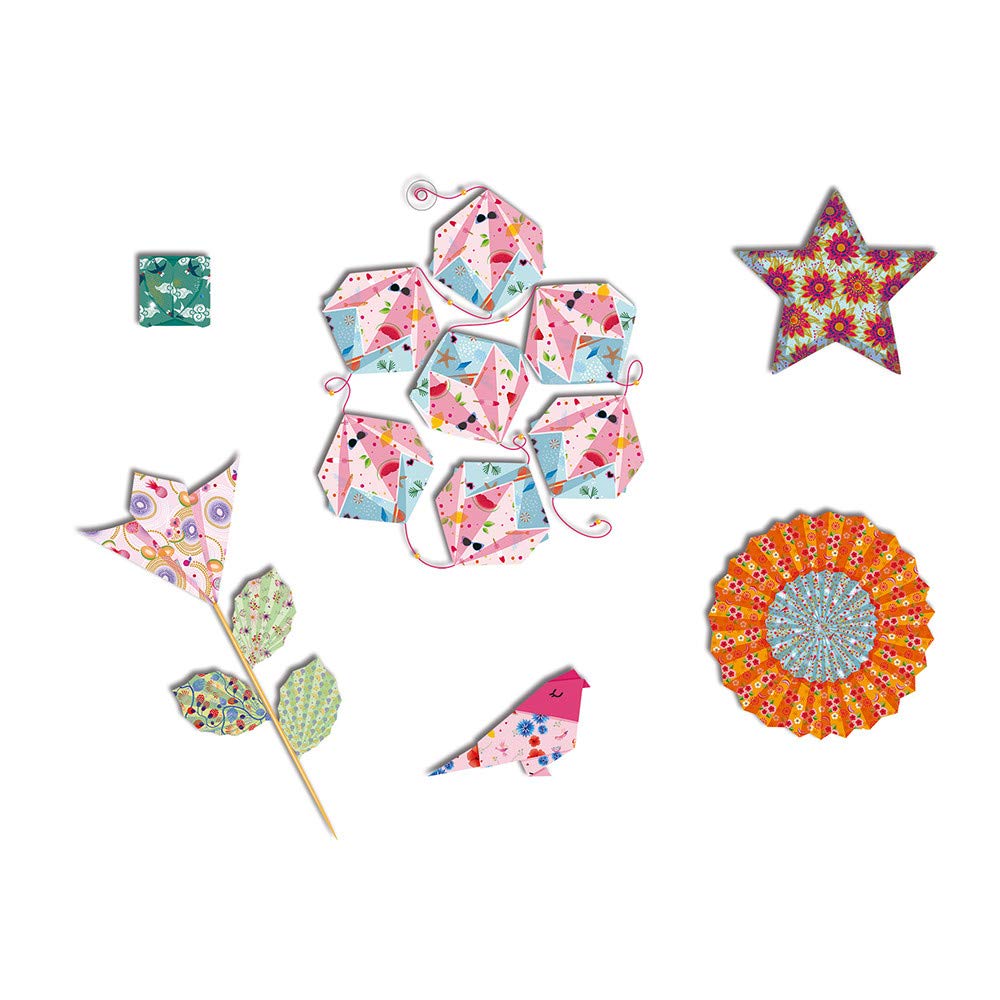 Janod - Origami Delightful Decoration - Les Ateliers du Calme - Childrens Creative Leisure Kit - Encourages Creativity - Suitable for ages 10 and up - J07887