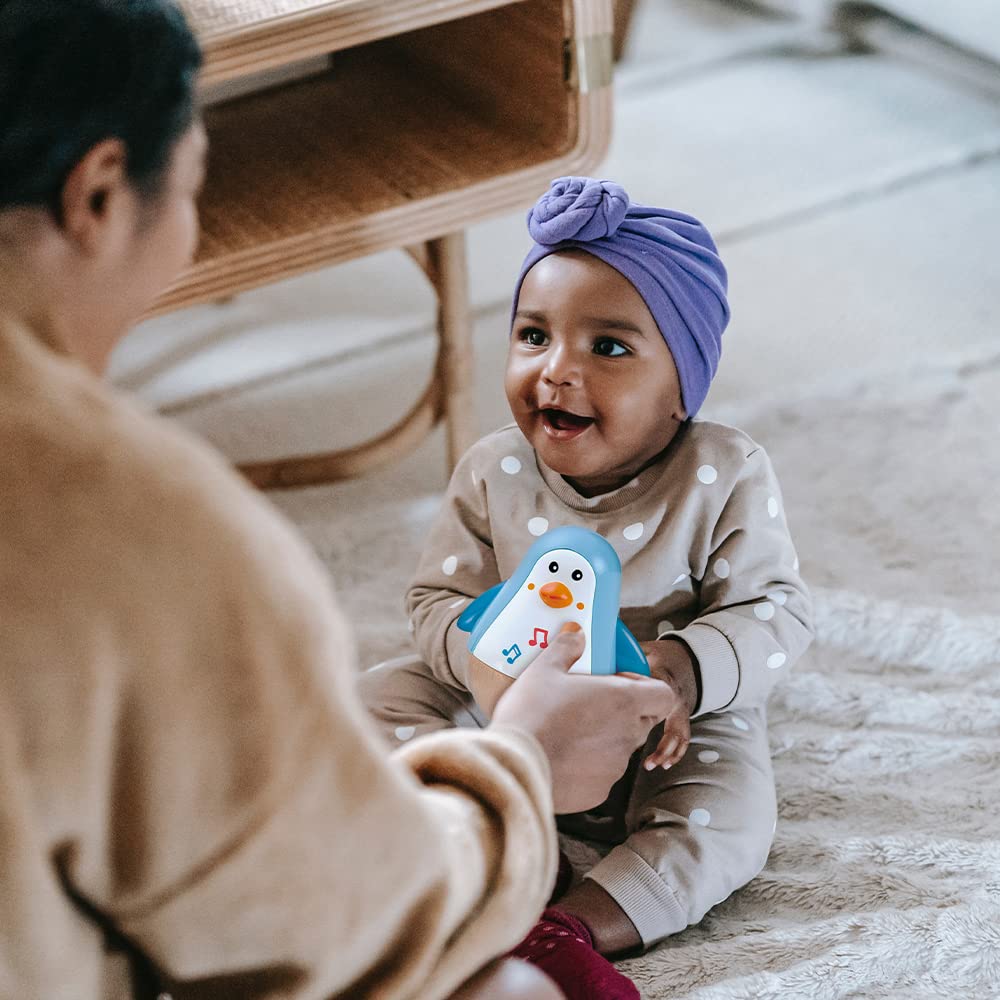 Hape Pingouin Culbuto Musical - Jouet Musical en Bois pour Enfant - Jouet d'Ăveil de MotricitĂ© pour BĂ©bĂ© dĂšs 6 Mois - Jouet Ăducatif - Jeu de Musique Fille et Garçon - Cadeau Naissance