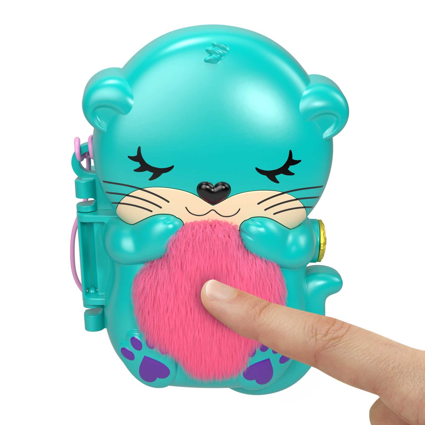 Polly Pocket Coffret Loutre Aquatique, thème Aquarium, avec Mini-Figurines Polly et Nicolas, 5 Surprises, 12 Accessoires, Jouet pour Enfant, HCG16