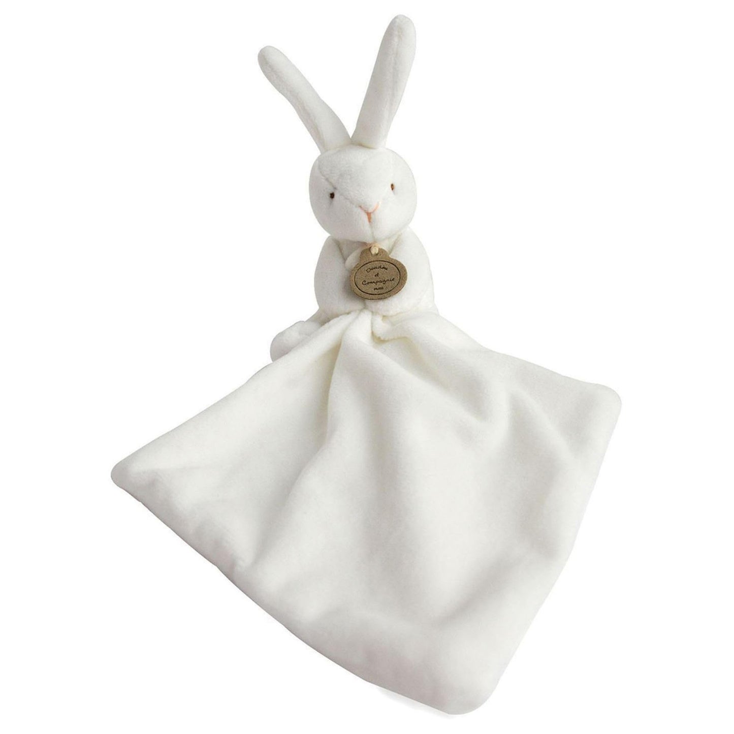 Doudou et Compagnie - Doudou Lapin Mouchoir - Boîte en Forme de Fleur - Blanc - 10 Cm - Idée Cadeau de Naissance Fille et Garçon - Garantie Doudou Perdu - 303