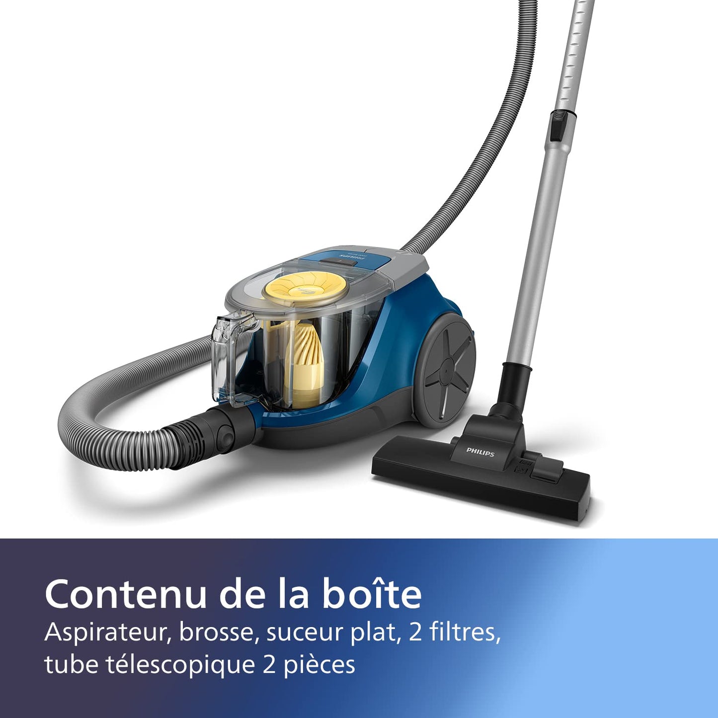 Philips Série 2000 Aspirateur sans Sac - 850 W avec Filtre à Air Super Clean et Brosse Multi-Usage (XB2125/09)