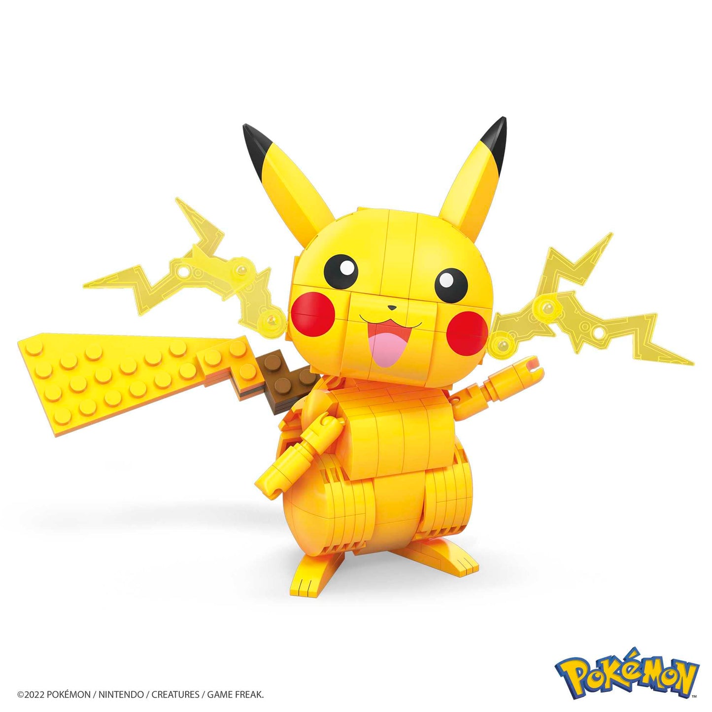 MEGA Construx Pokemon Pikachu à Construire, Jeu de Briques de Construction, 211 pièces & Pokémon Figurine Action Bulbizarre 12 cm, Jeu De Briques De Construction pour Enfants Et Adulte