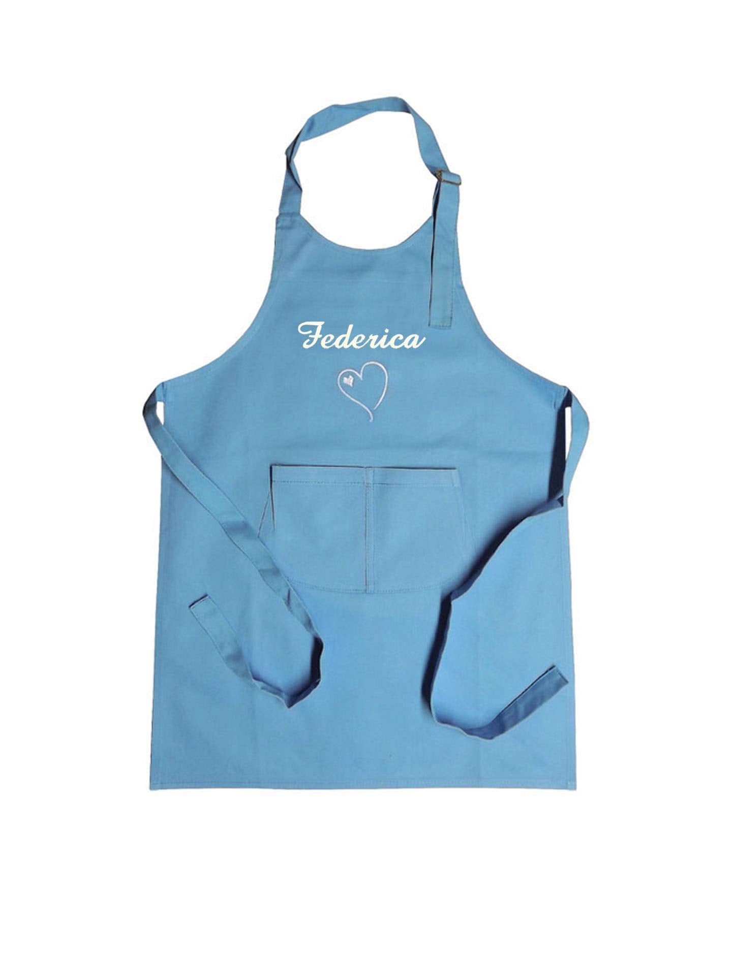 Tablier enfant personnalisé avec son prénom brodé, 100% coton, TOP QUALITE, 7 coloris, 16 motifs, cuisine top chef, cadeau personnalisé, fille garçon, déguisement, anniversaire, noel
