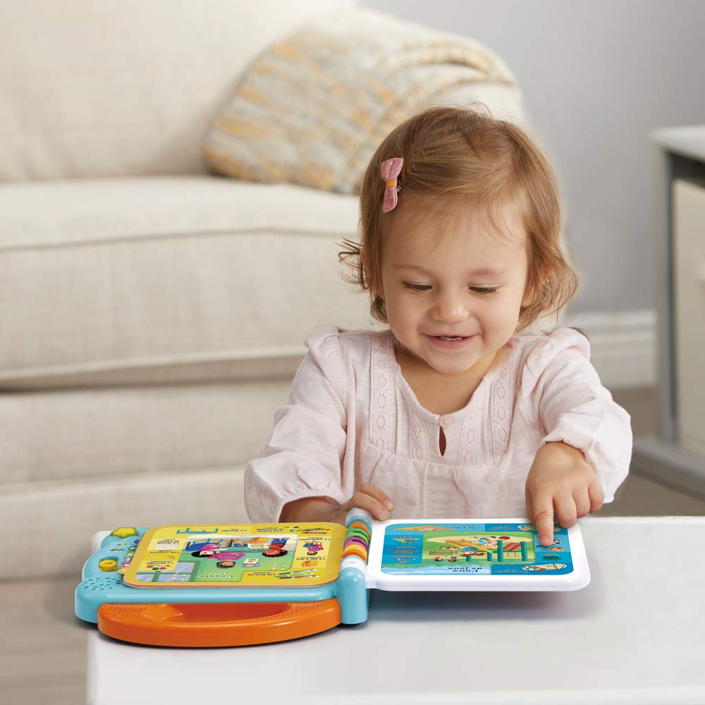 VTech - Mon Imagier Bilingue, Imagier Parlant Mes 100 Endroits Préférés, Livre Sonore, 12 Pages Illustrées et Interactives, Jouet Éducatif, Cadeau Enfant Dès 18 Mois - Contenu en Français et Anglais