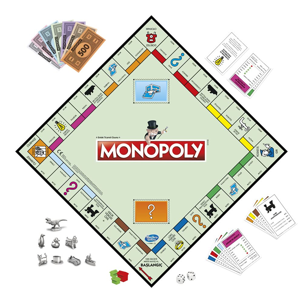 Monopoly, Jeu de Plateau Familial pour Enfants et Adultes, Jeux familiaux, 2 à 6 Joueurs, Jeux de stratégie pour garçons et Filles à partir de 8 Ans