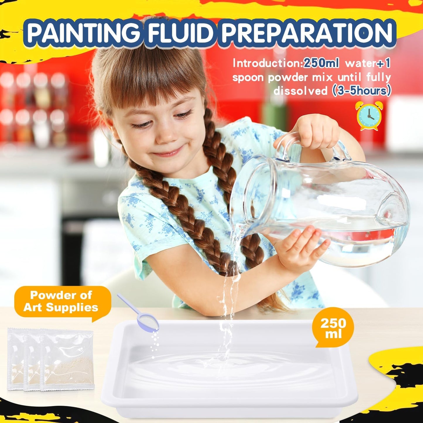 Peinture marbrée à l'eau pour enfants - Arts et artisanat pour filles et garçons Kits d'artisanat Cadeaux idéaux pour les enfants de 6 ans et plus 8-12 ans