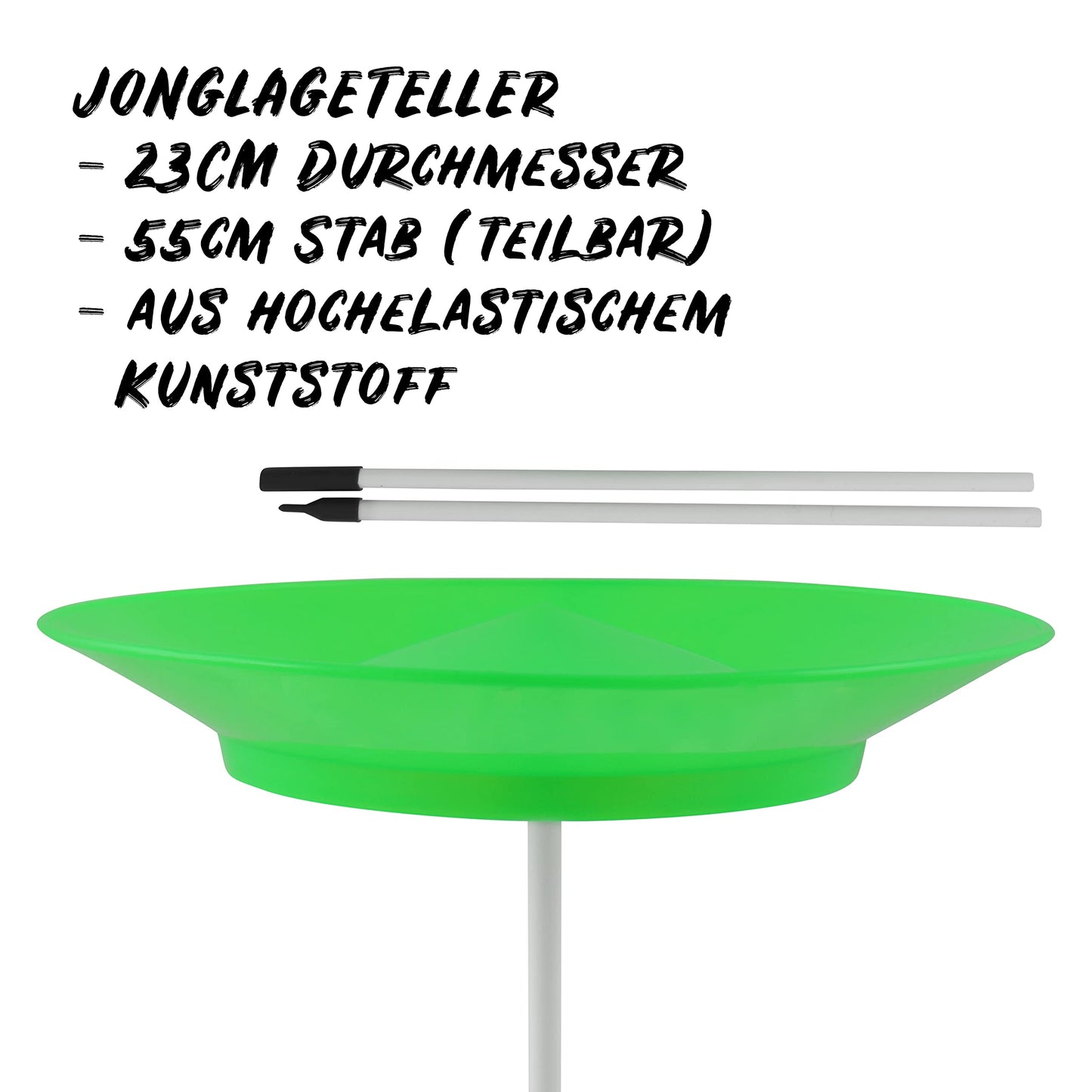 Diabolo Freizeitsport - Set de Jonglage pour Enfants et Adultes - Massues de Jonglage, Chiffons, Assiette, Balles de Jonglage et Baguette - Guide et Sac de Transport Inclus