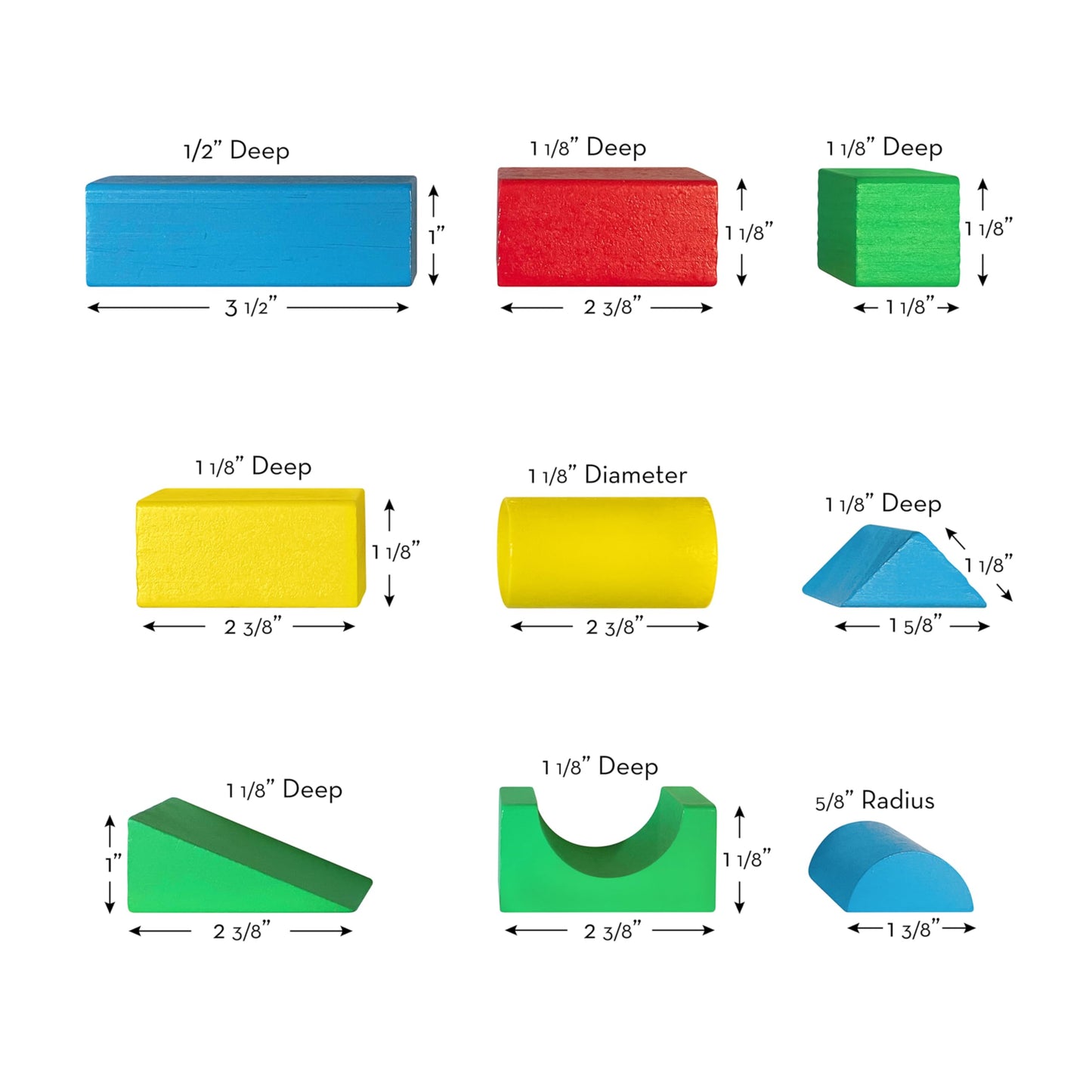 Melissa & Doug Blocs de Construction en Bois, Jouet Éducatif pour les Enfants, 100 Blocs Colorés de Formes et Tailles Différentes, Jeux d'éveil, Cadeau pour garçons et filles de 3 4 5 6 7 ans