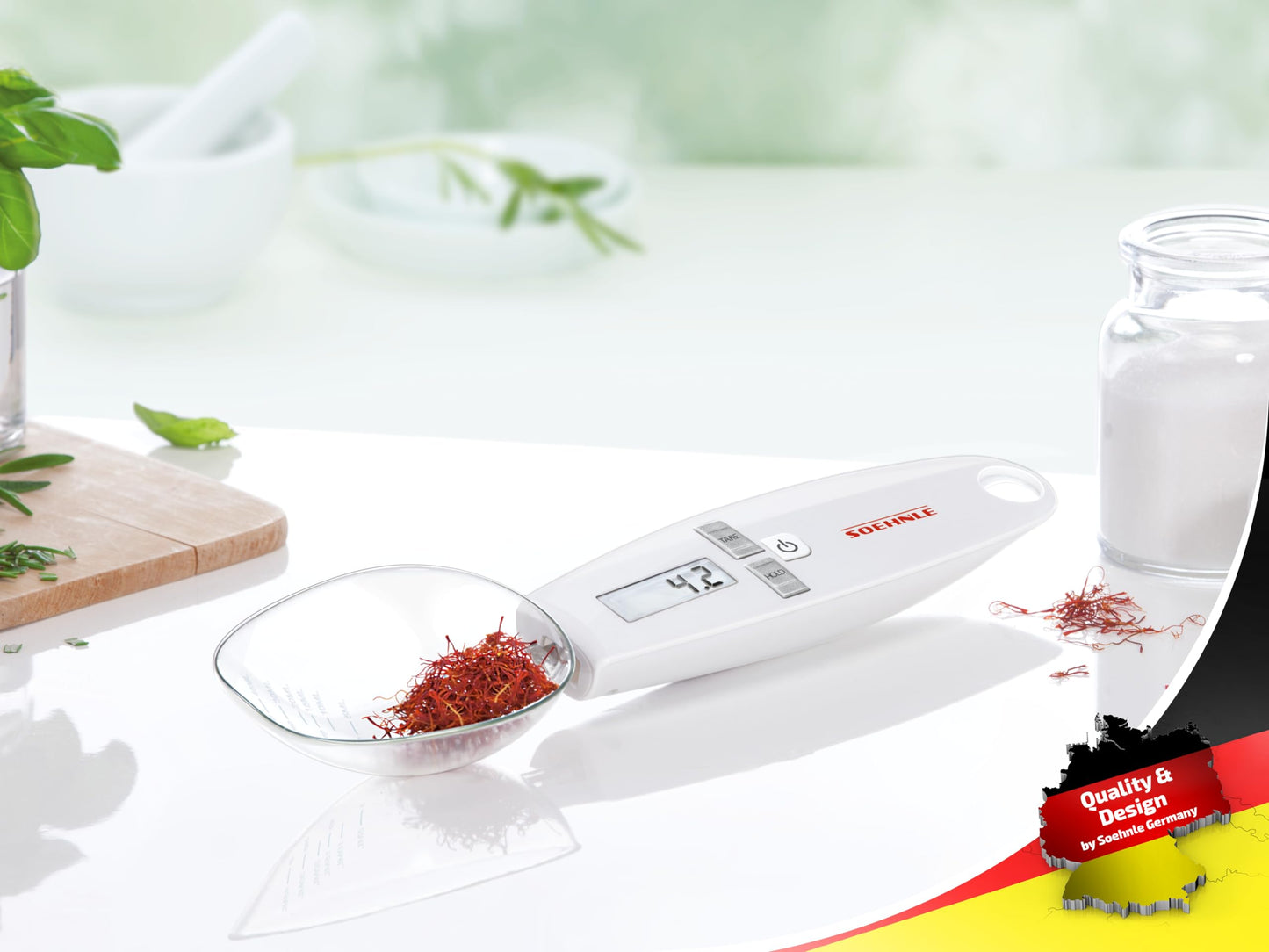 Cuillère doseuse électronique à graduation 0,1 g jusqu'à 500 g