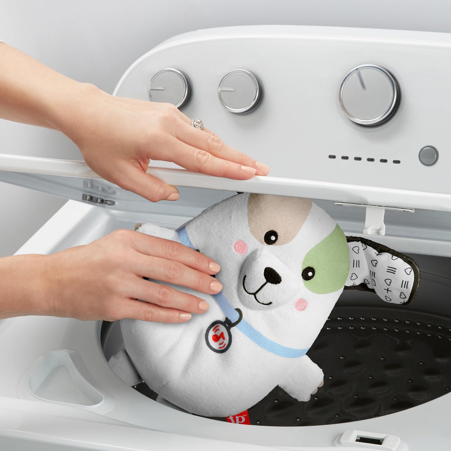 Fisher-Price Veilleuse Musicale Mon Chiot Dodo en Peluche avec Vibrations Et Bouton Volume, 4 Modes De Lecture, Jusqu'À 10 MN Musique, 3 Piles AA Incluses, Jouet Bébé, HTJ68