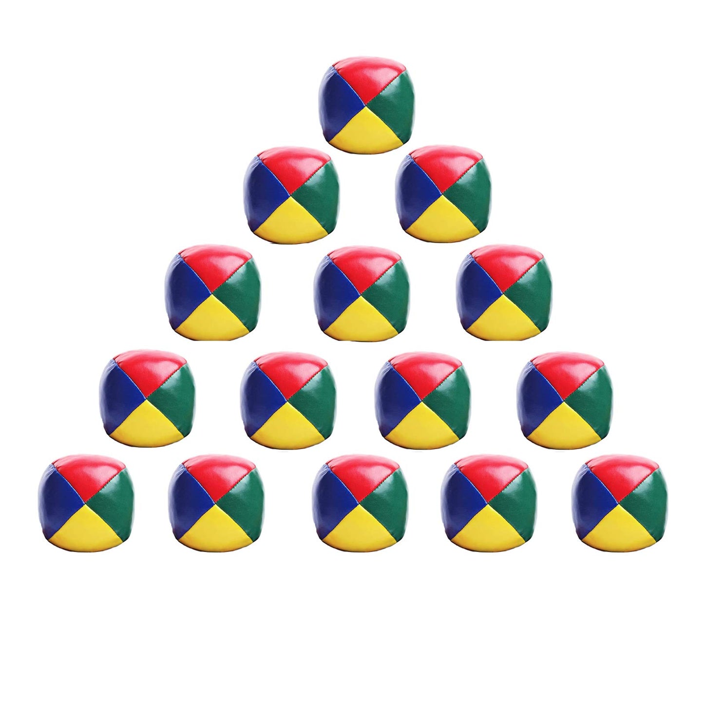 Coriver 15Pcs Ensemble de Balles de Jonglage, Jeux de Balle pour Enfants Jeux de Balle de Cirque Clown Boules de Jongle Colorées pour Adultes Enfants Débutants Jouet de Plein Air avec sac de rangement