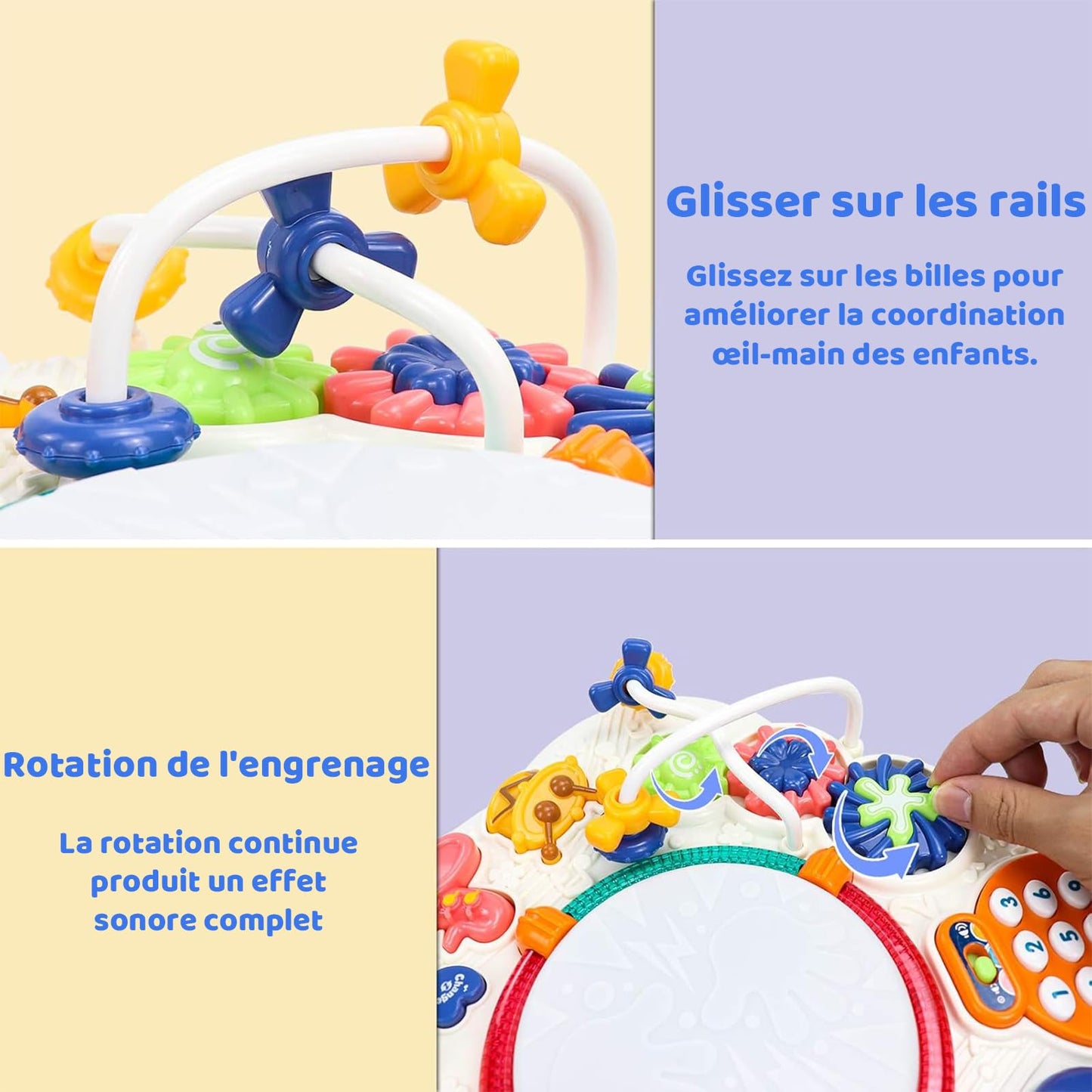 Jouet Bebe 1 an - Table Activité Bébé 6 en 1 Jouet Enfant Jeux Bebe 1 2 3 Ans Fille Garçon Table d'Activité Musicale Bebe Jouet Eveil Éducatif Cadeau pour Enfant