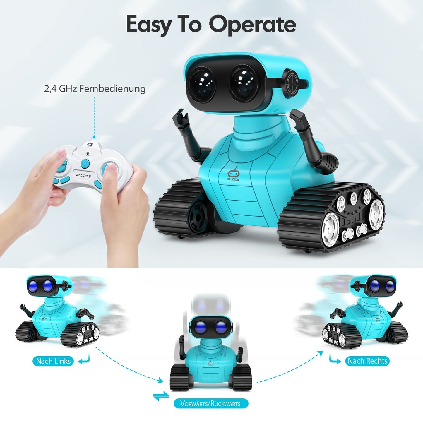 Robot Enfant Jouet, Télécommandés Rechargeables, Garçons et Filles 3-8 Ans
