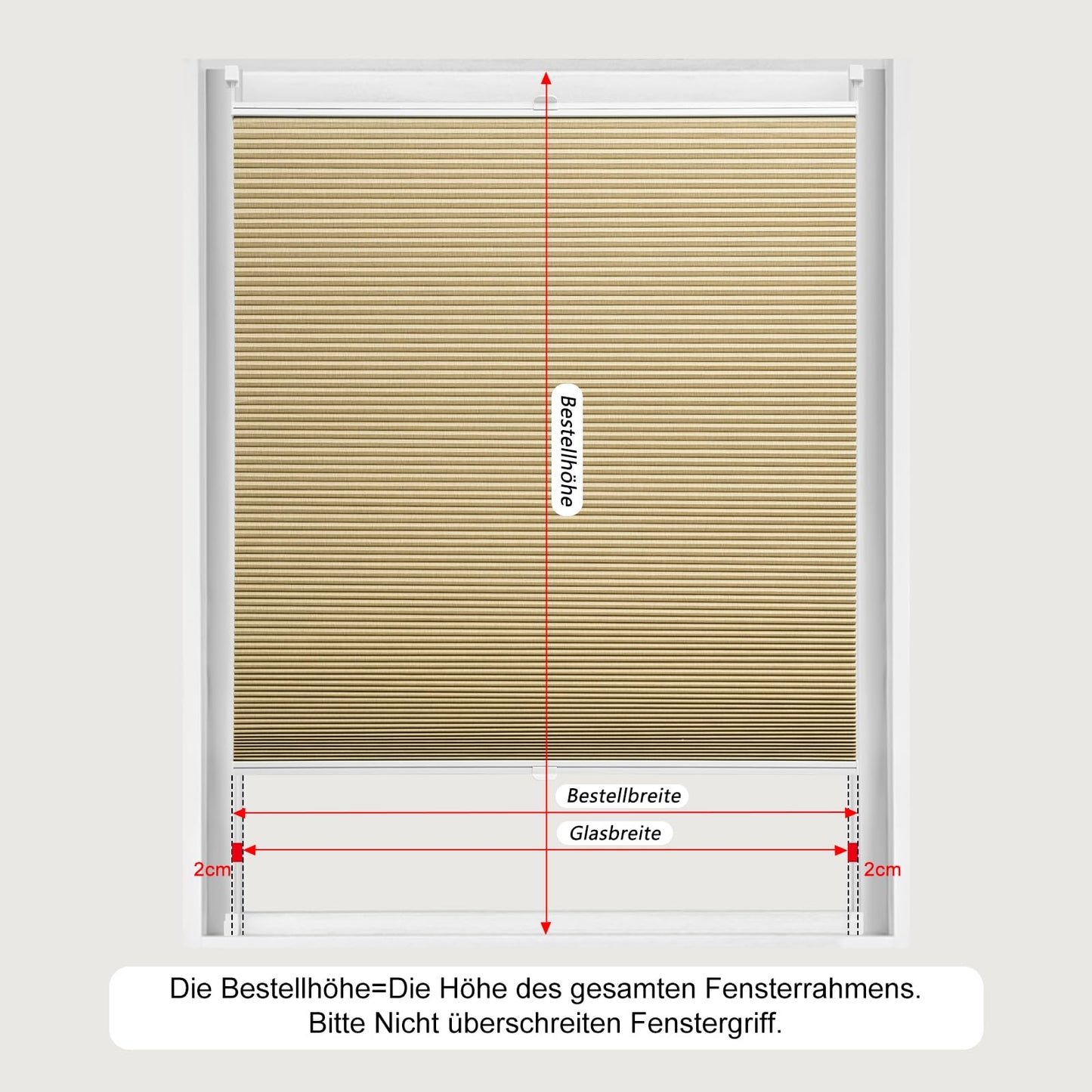 Store nid d'abeille sans perçage, occultant beige