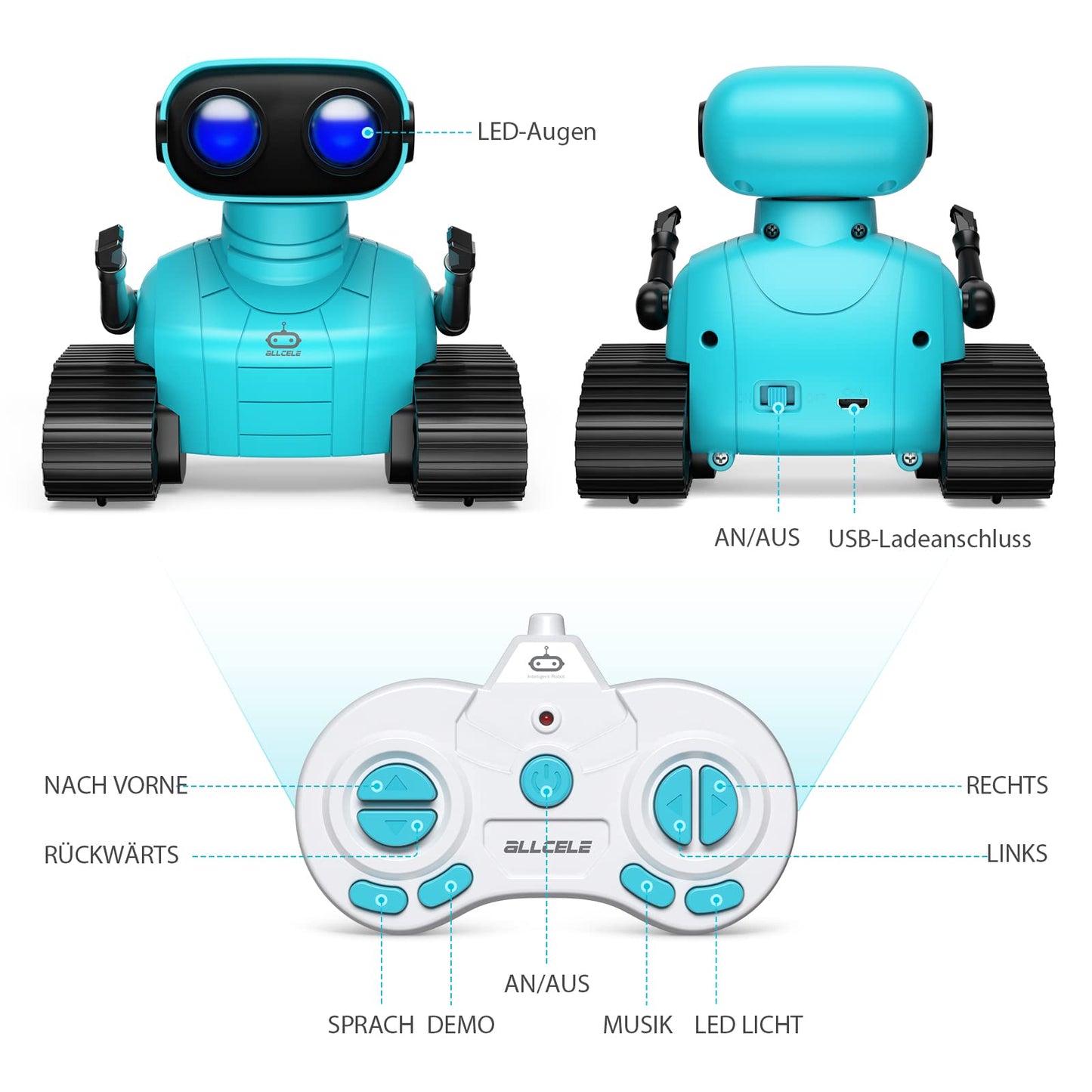 Robot Enfant Jouet, Télécommandés Rechargeables, Garçons et Filles 3-8 Ans