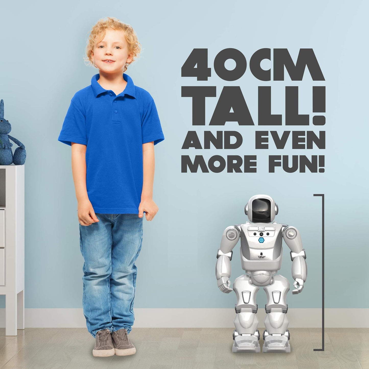 Ycoo by Silverlit - Program a Bot X, Robot Radiocommandé Programmable, 40 cm - 48 Actions Programmables - Capteurs de Mouvements - Effets Sonores et Lumineux.