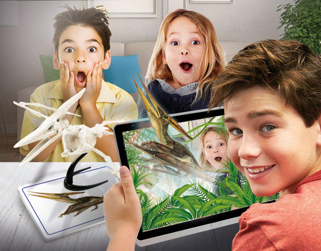 Clementoni- Science & Jeu : Archéo Ludic Pteranodon - Retrouve et Assemble les Fossils - Kit Archéologie pour Enfant - Squelette phosphorescent - Jeu Scientifique pour Enfant - Dès 7 ans - 52349