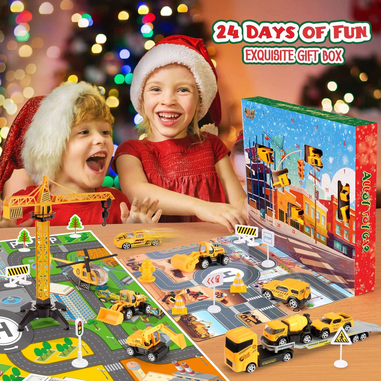EUCOCO Calendrier De L'avent 2024 Voiture, Jouet Enfant 2 3 4 5 6 Ans Voiture Enfant 2-6 Ans Garçon Cadeau Garcon 2-6 Ans Petite Voiture Enfant 2-6 Ans Cadeau Anniversaire 2-6 Ans Garcon