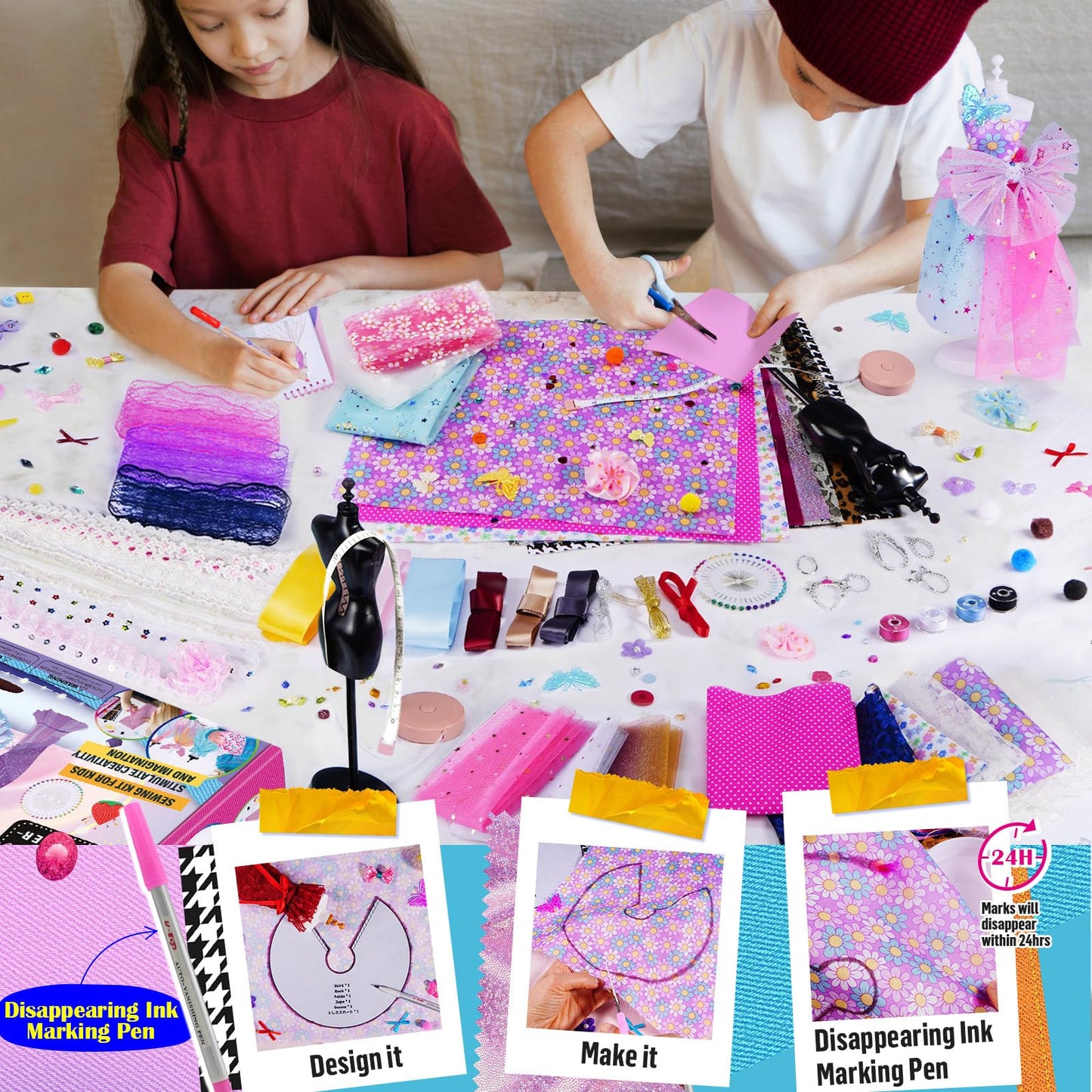Kit de Loisirs Créatifs Pour Filles avec 5 Mannequins
