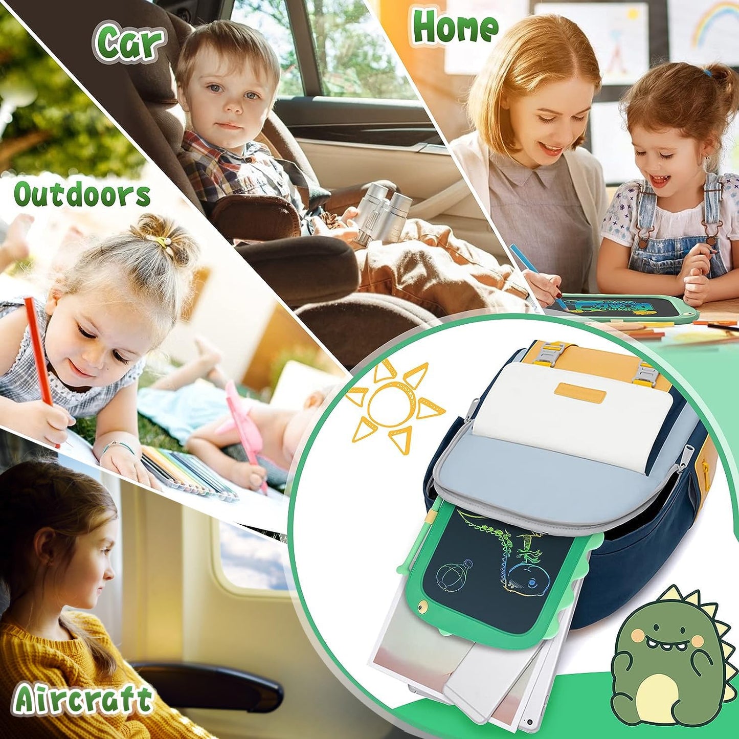 Orsen Tablette D'écriture LCD de 8,5 Pouces, Tablette Graphique, Ardoise Magique, Tablette Dessin Enfant de 2 3 4 5 6 7 Ans Filles et Garçons Cadeau d'anniversaire pour Les Enfants Dinosaure Jouets