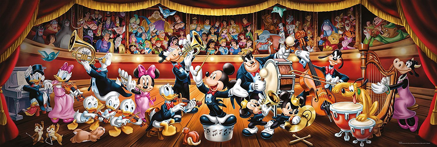 Clementoni - 39445 - Puzzle Disney Panorama Collection pour adultes et enfants - Disney Orchestra - 1000 pièces multicolores