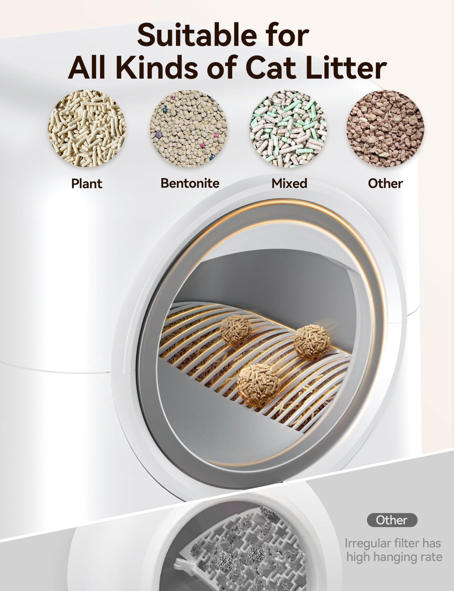 MeoWant Bac à Litière Automatique / Autonettoyant pour Chat