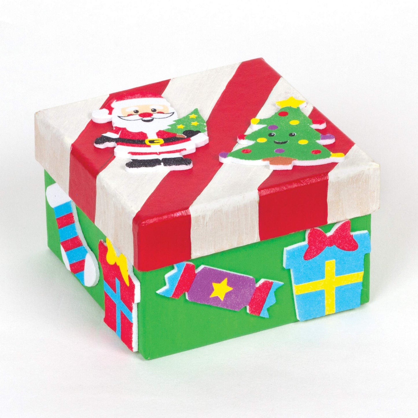 Baker Ross AT302 Autocollants en Mousse à Paillettes motif Noel - Lot de 120, Autocollants pour Enfants, Parfait pour le Scrapbooking, Fournitures et Loisirs Creatifs pour les Enfants