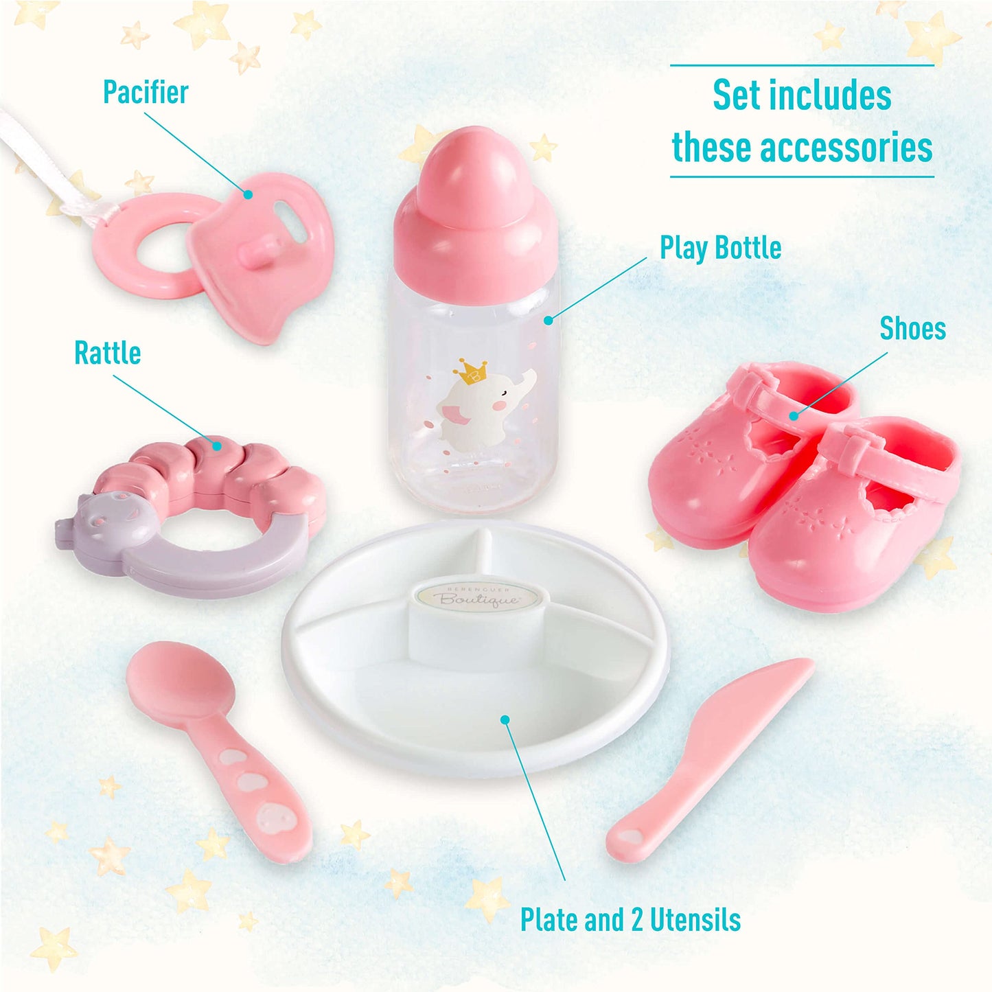 JC TOYS Berenguer Boutique-Poupée Nouveau-né, 38 cm, Corps Mou, avec Accessoires. Robe Peut Varier.