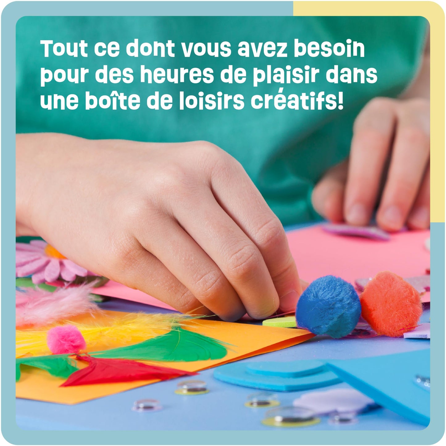 Smowo® Kit de Bricolage - Boîte Créative Colorée Mega pour Filles et Garçons - Loisirs - Parfait pour DIY et Activité Manuelle Enfant