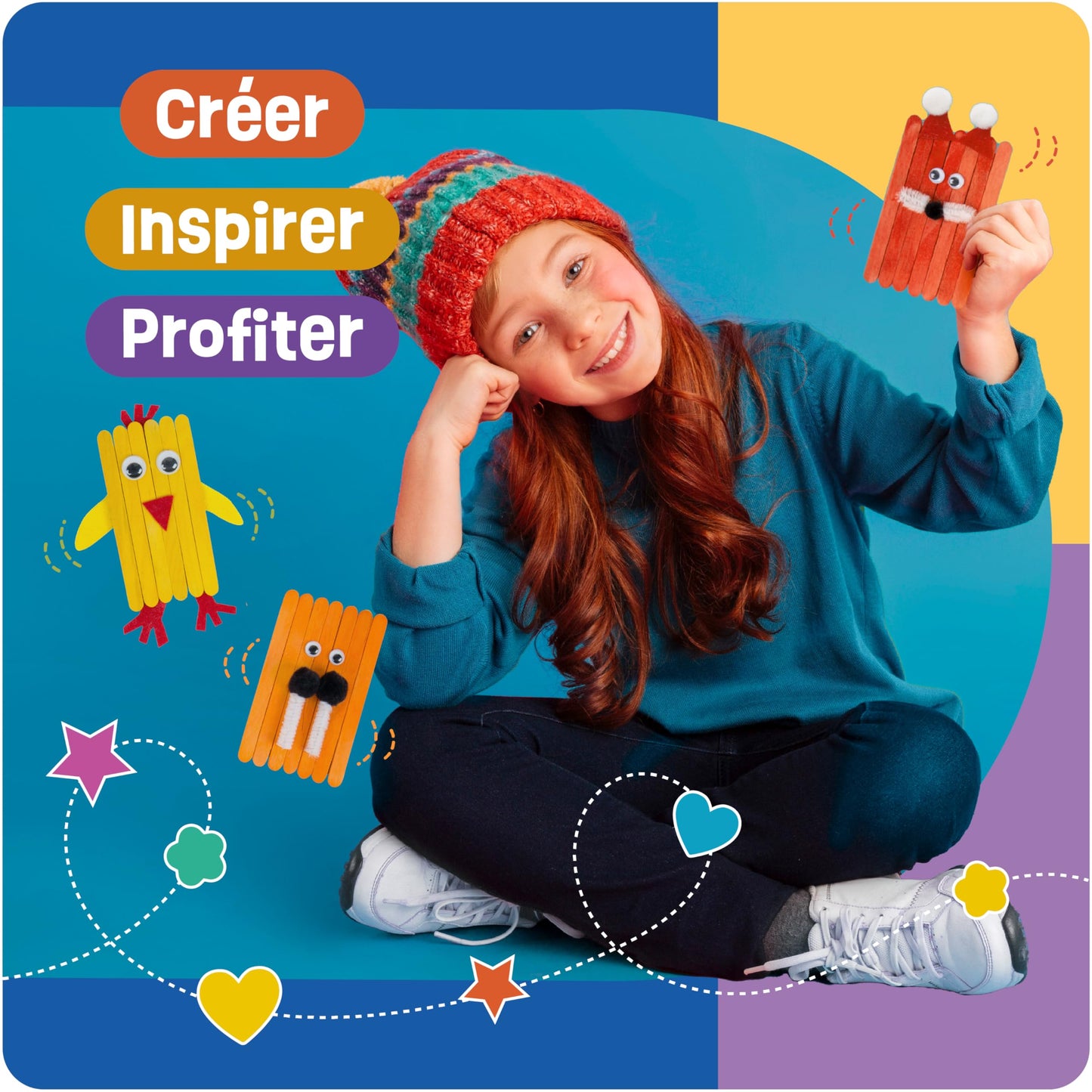 Smowo® Kit de Bricolage - Boîte Créative Colorée Mega pour Filles et Garçons - Loisirs - Parfait pour DIY et Activité Manuelle Enfant