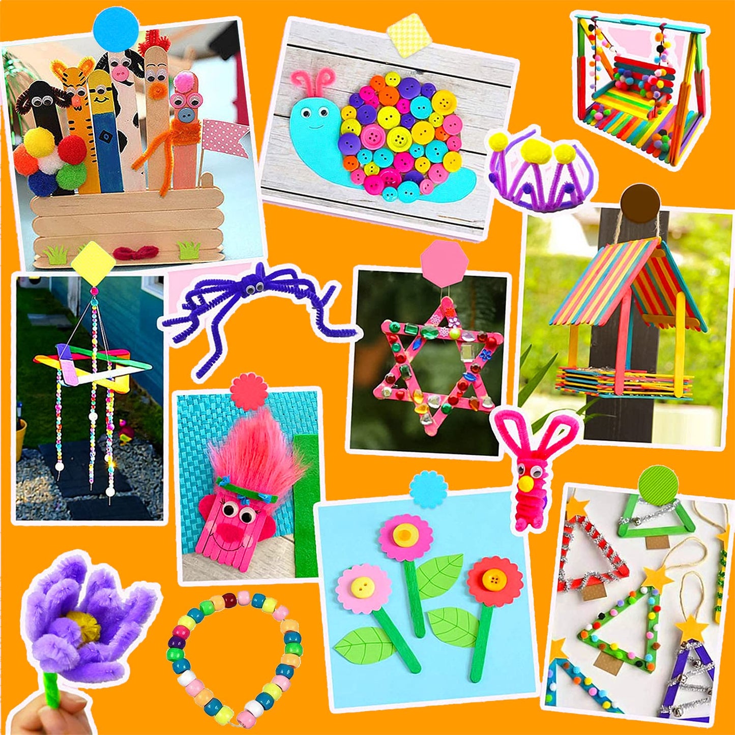 Purpledi 3300+ Pièces Kit Bricolage Enfants, DIY Activité Manuelle Loisir Creatif, Artistiques Cadeau Garçon et Fille ge 3+ Ans