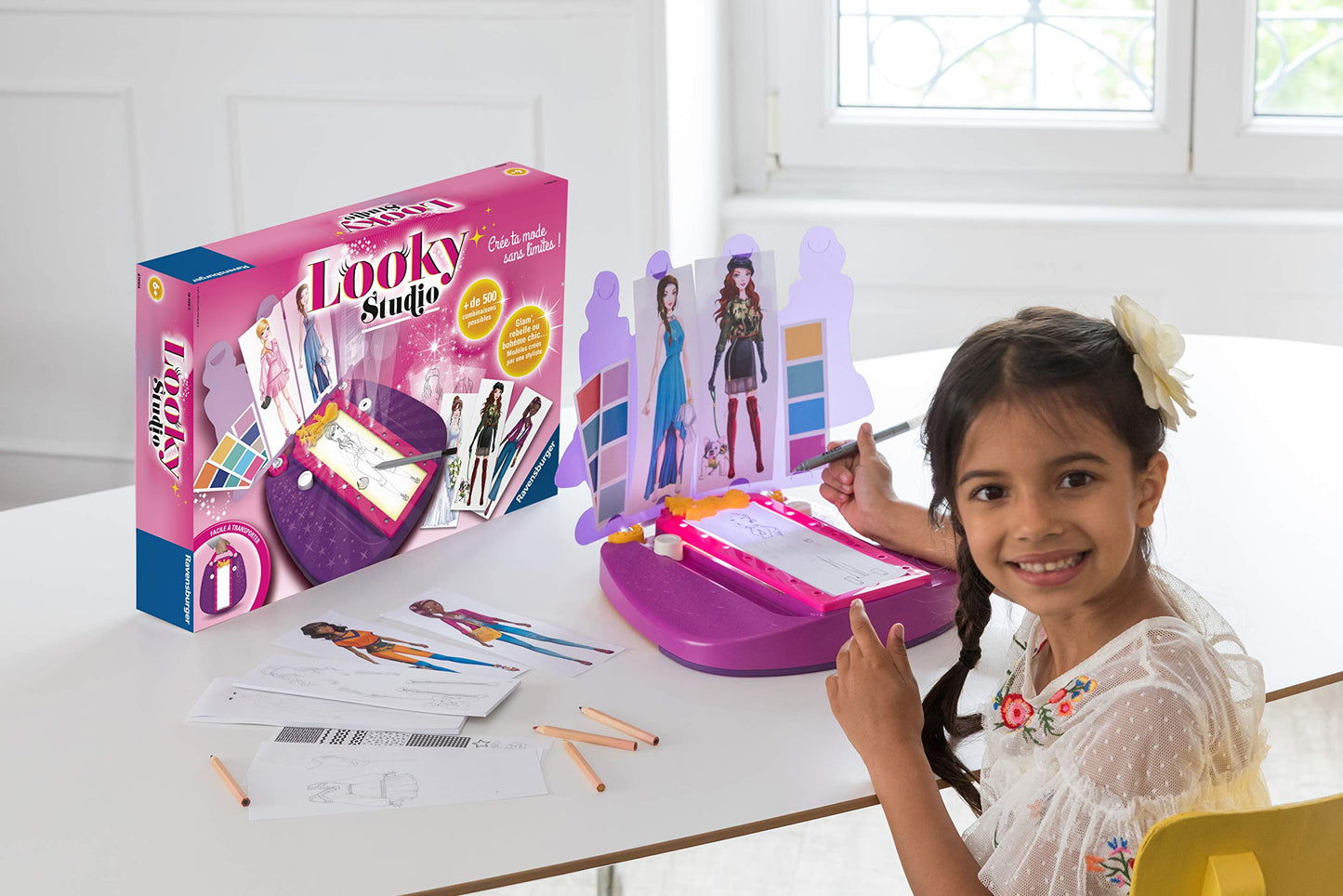 Ravensburger – Looky Studio – Loisir créatif – Dessin de mode – Stylisme – Activité détente et créative – Créativité – Dès 6 ans – 18028 – Version française, Néant