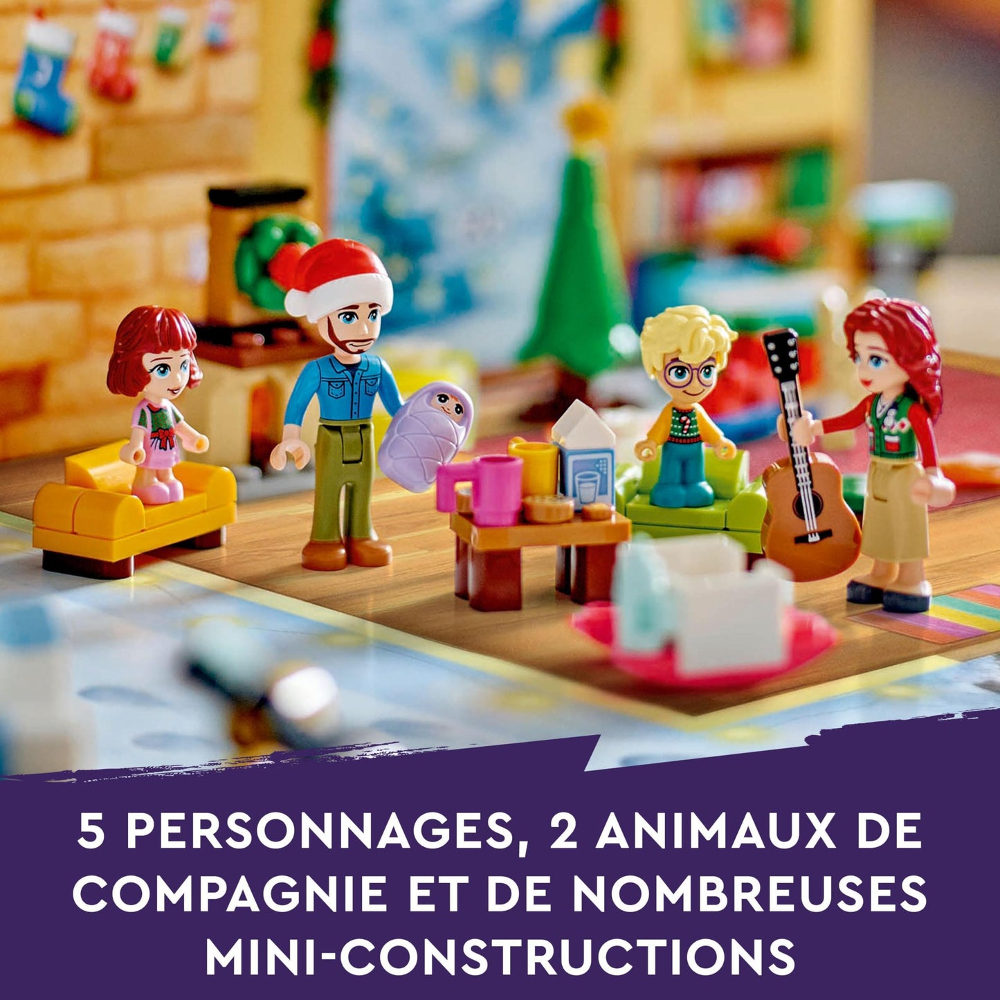 LEGO Friends Le Calendrier de l'Avent 2024 - Compte à Rebours Avant Noël pour Enfants - Jeu des Émotions avec 5 Personnages et 3 Animaux - Cadeau Festif pour Filles et Garçons de 6 Ans et Plus 42637