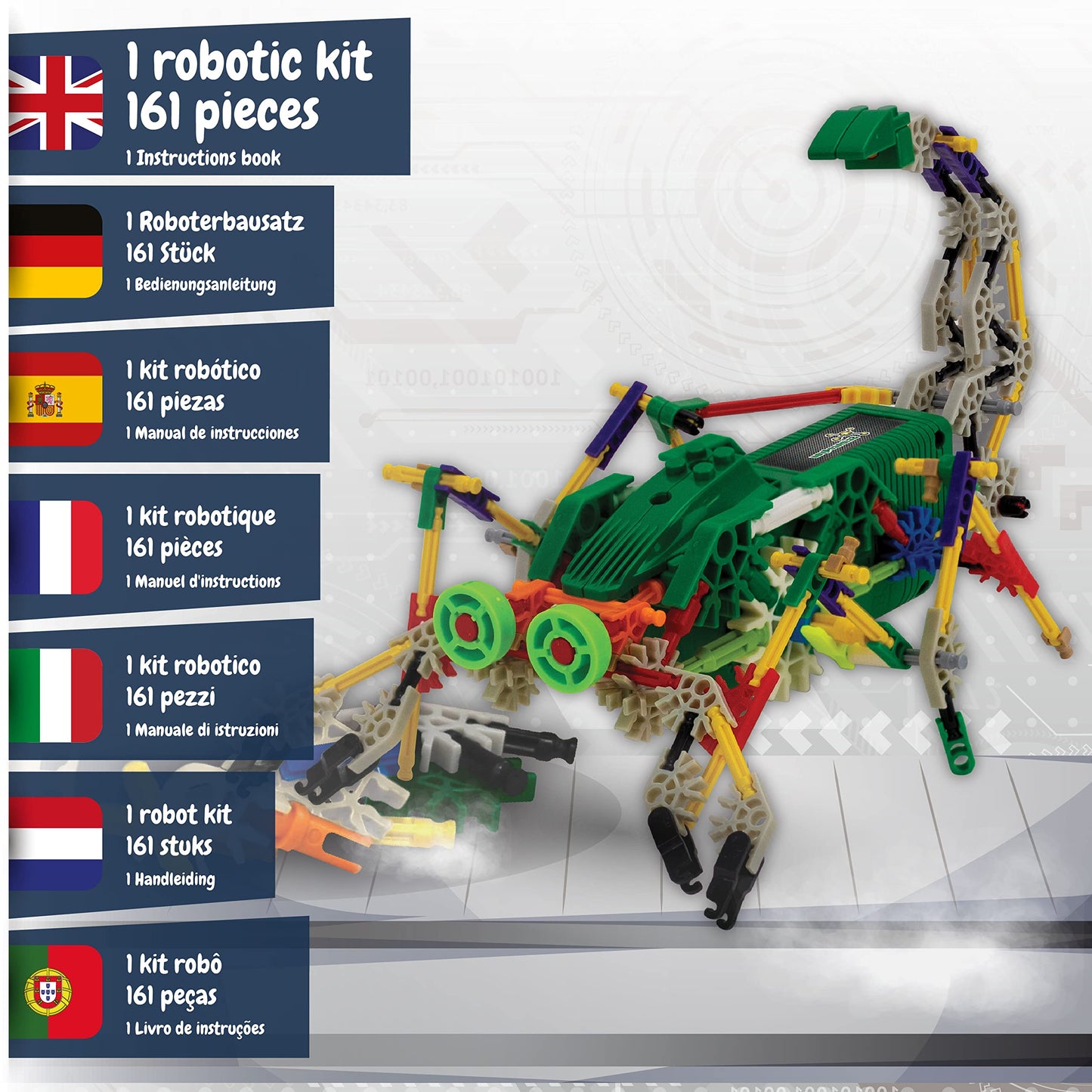 Science4you-Robotics Scorpiobot, Kit Construire de 161 pièces 8 Ans-Monter Un Robot Interactif pour Enfants Construction Activites Manuelles, Jeu STEM, 80002226, Multicolore