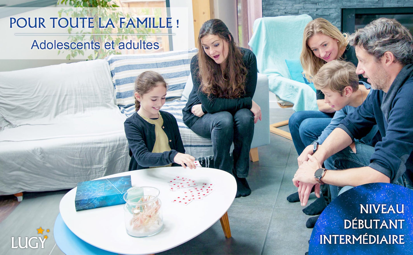 LUGY Magic Secrets - Coffret de Magie (kit Complet) - Niveau débutant/intermédiaire pour Enfants à partir de 7 Ans - Boîte de Tours de Magie + Carte - 70 Tours + tutoriel vidéos + app Mobile