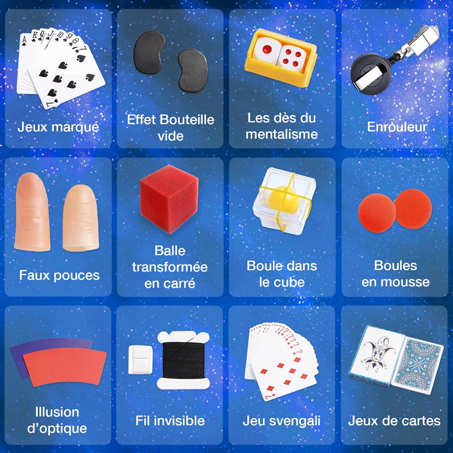 LUGY Magic Secrets - Coffret de Magie (kit Complet) - Niveau débutant/intermédiaire pour Enfants à partir de 7 Ans - Boîte de Tours de Magie + Carte - 70 Tours + tutoriel vidéos + app Mobile