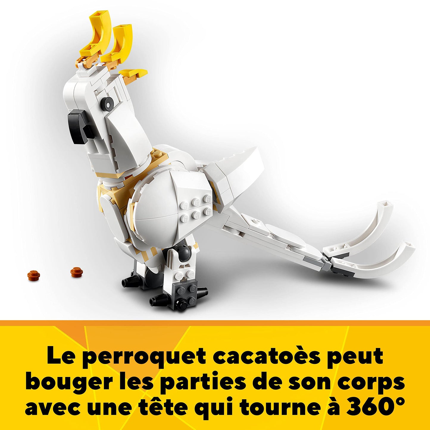 LEGO Creator 3-en-1 31133 Le Lapin Blanc, Jouet avec Animaux, Dont Figurines de Poisson, Phoque et Perroquet, Construction pour Enfants Dès 8 Ans