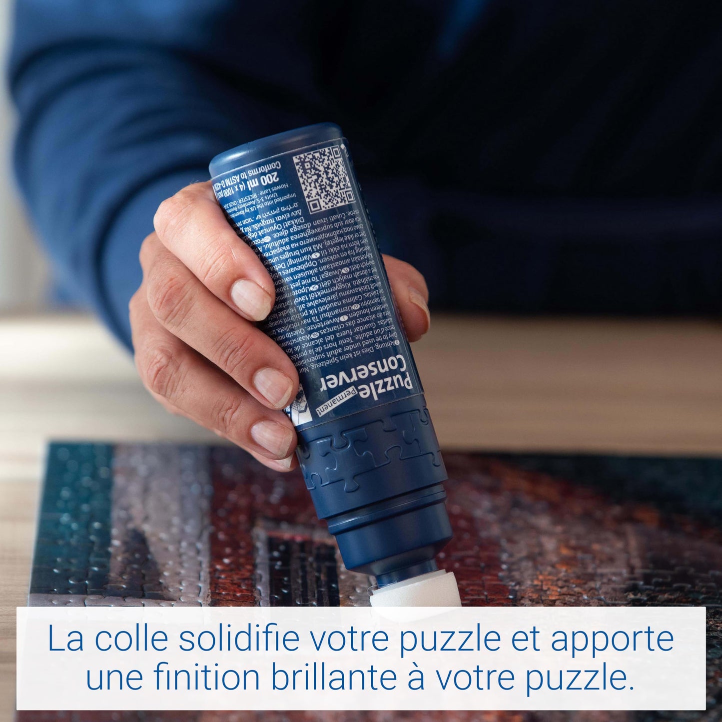 Ravensburger - Accessoire pour puzzles enfants et adultes - Colle à puzzle liquide avec applicateur - Colle transparente prête à l'emploi - 200ml - pour coller jusqu'à 4 puzzles de 1000 pièces - 17954