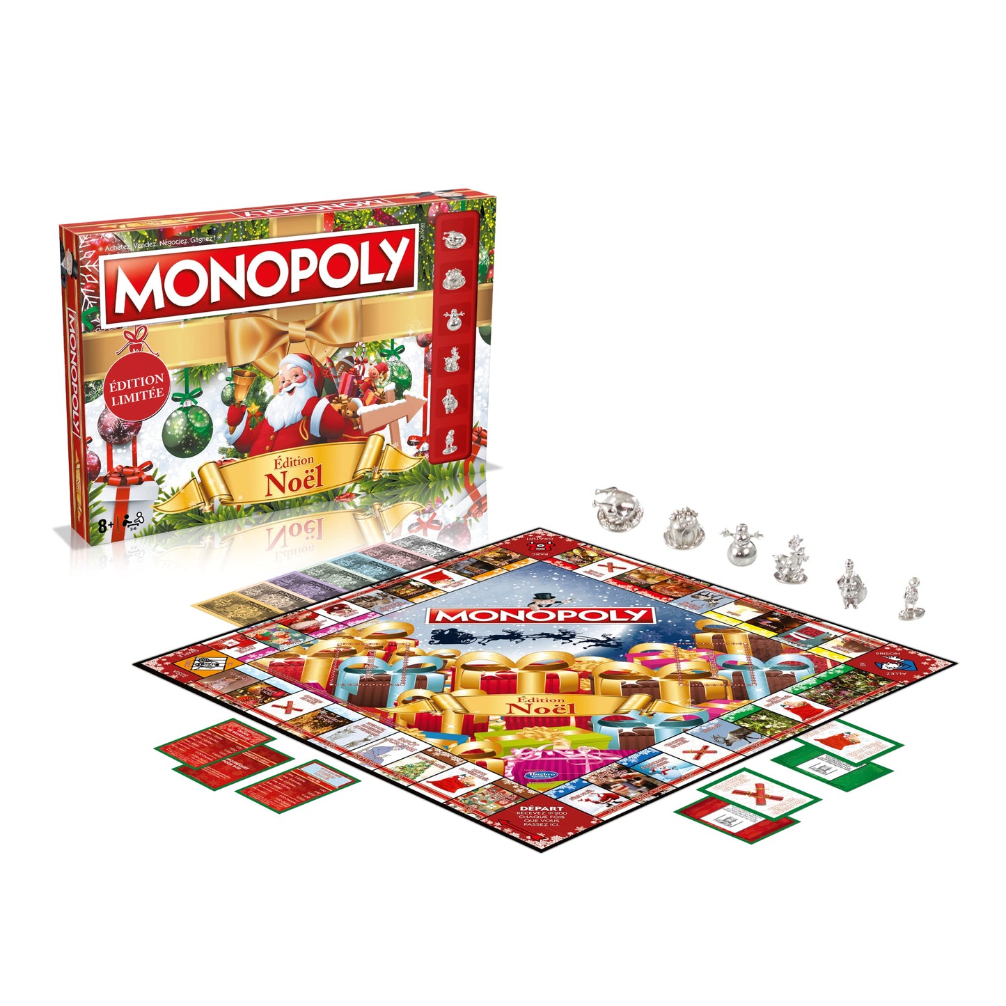 Winning Moves - Monopoly Noël - Jeu de société - Jeu de plateau - A partir de 8 ans - 2 à 6 joueurs - Version française