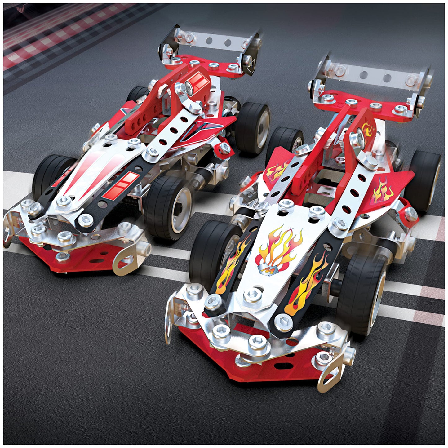 MECCANO - 10 Modèles De Véhicules De Course A Construire - Jeu de Construction Avec 2 Outils - 6060104 - Jouet Enfant 8 Ans et +