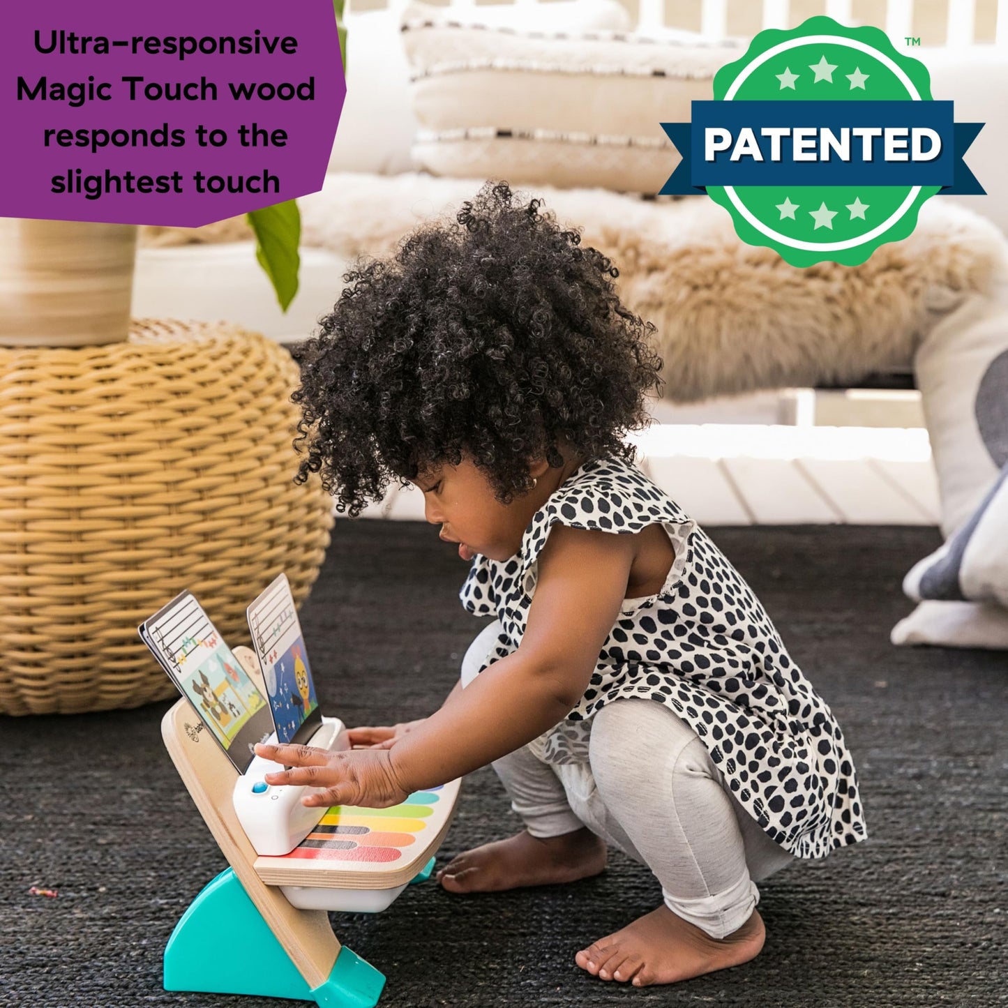 Baby Einstein, Hape Magic Touch, jouet musical en bois, 3 partitions et 6 chansons incluses, à partir de 12 mois