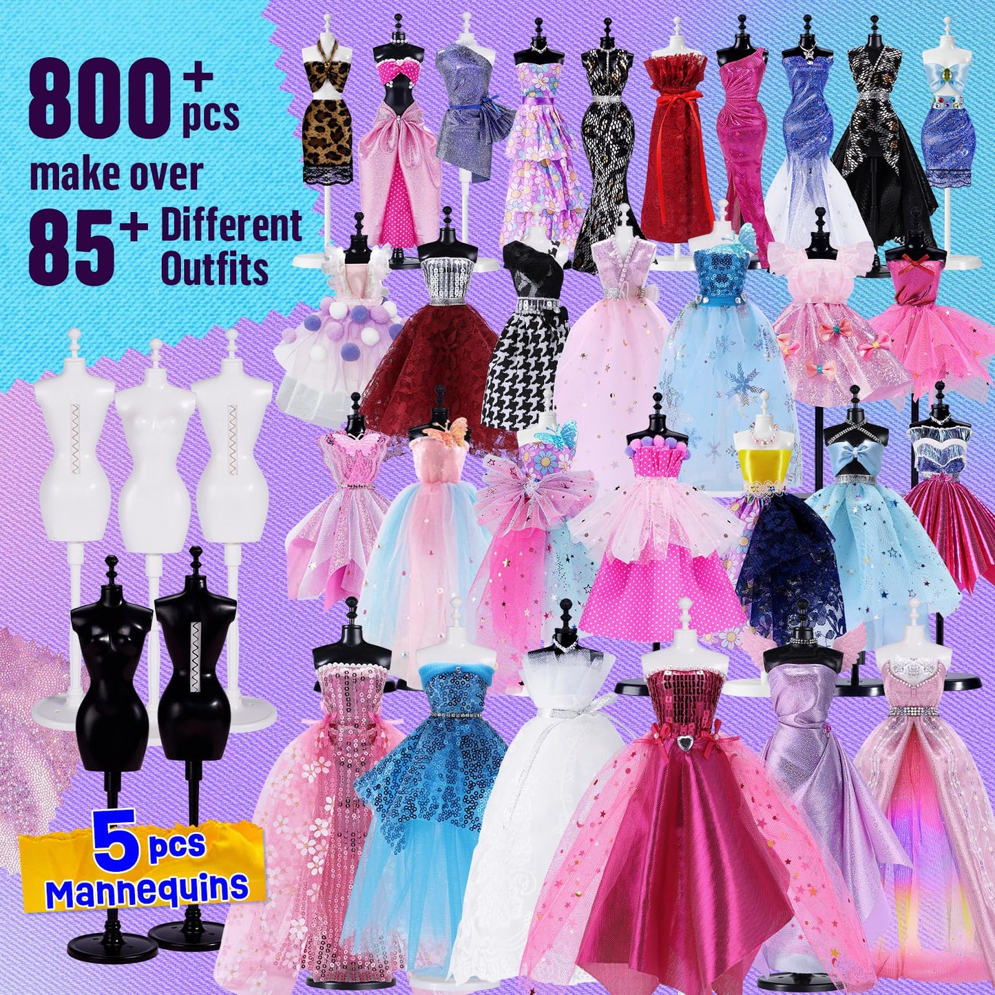 Kit de Loisirs Créatifs Pour Filles avec 5 Mannequins