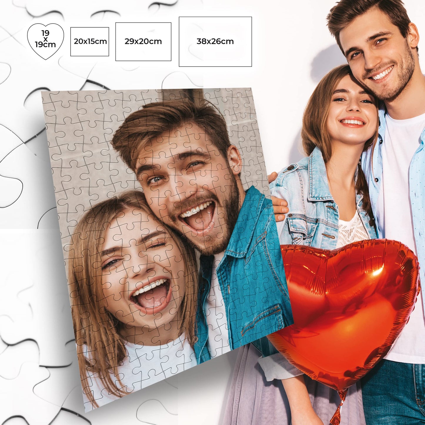 Puzzle Personnalisable - Puzzle avec Photo À Personnaliser - Idée Cadeau (Puzzle 28x19 cm - 96 pièces)